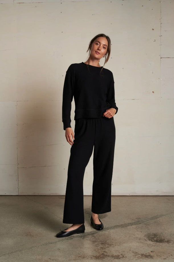 Selma Brushed Sweater Pullover - True Black