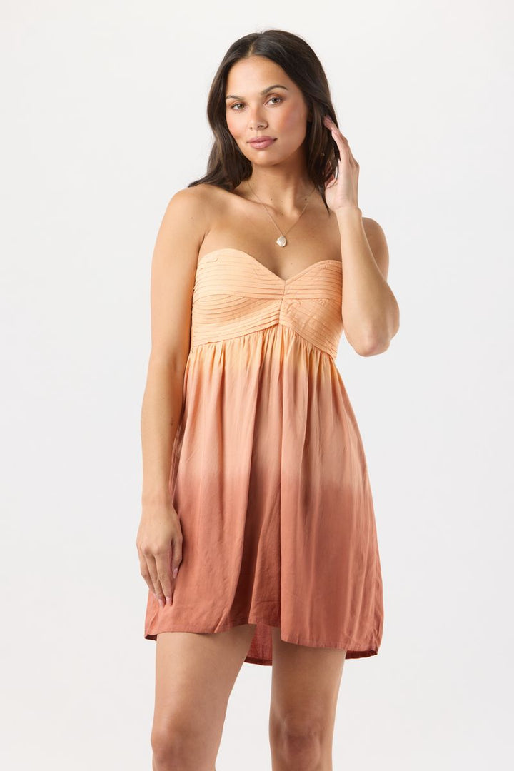 Shawna Mini Dress - Terracotta Ombre - Jaffi's