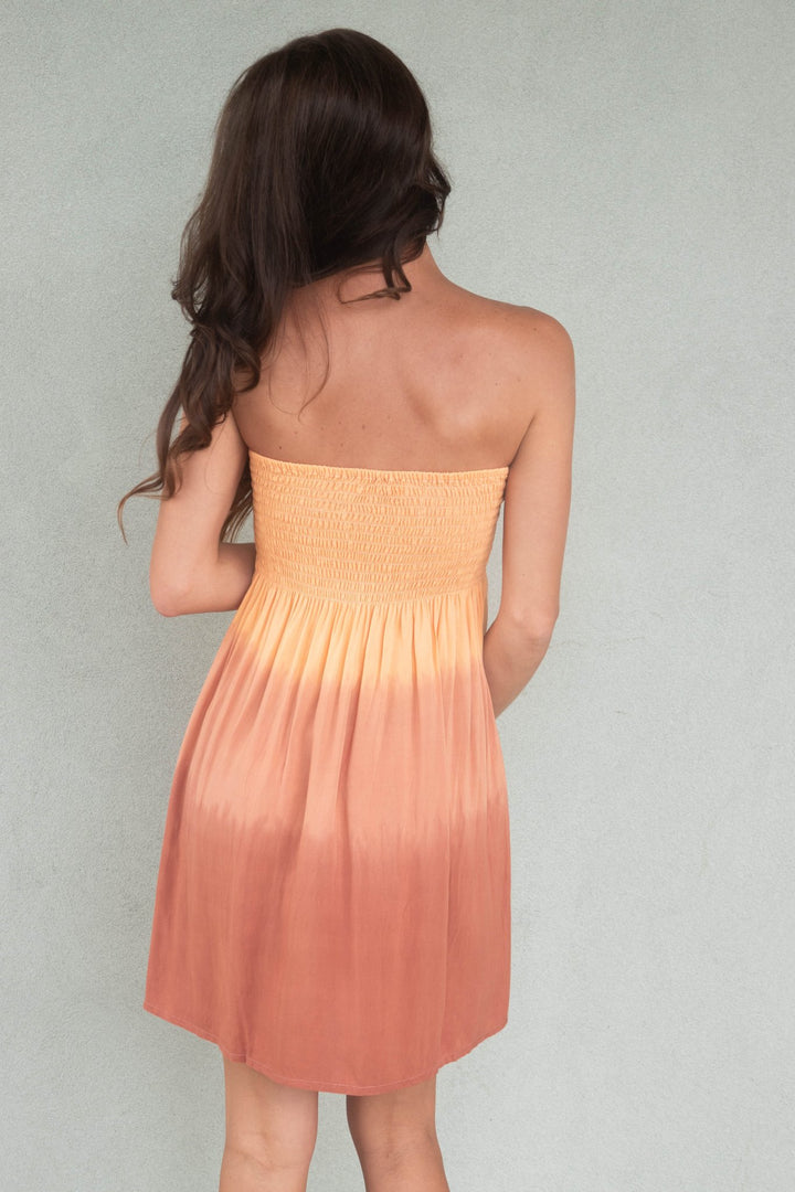 Shawna Mini Dress - Terracotta Ombre - Jaffi's