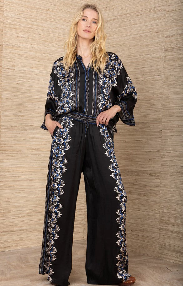 Shay Wide Leg Pant - Black