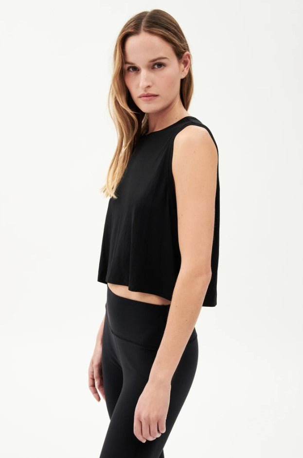 Sienna Jersey Tank - Black - Jaffi's