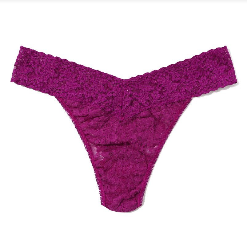 Signature Lace Original Rise Thong - Boysenberry - Jaffi's