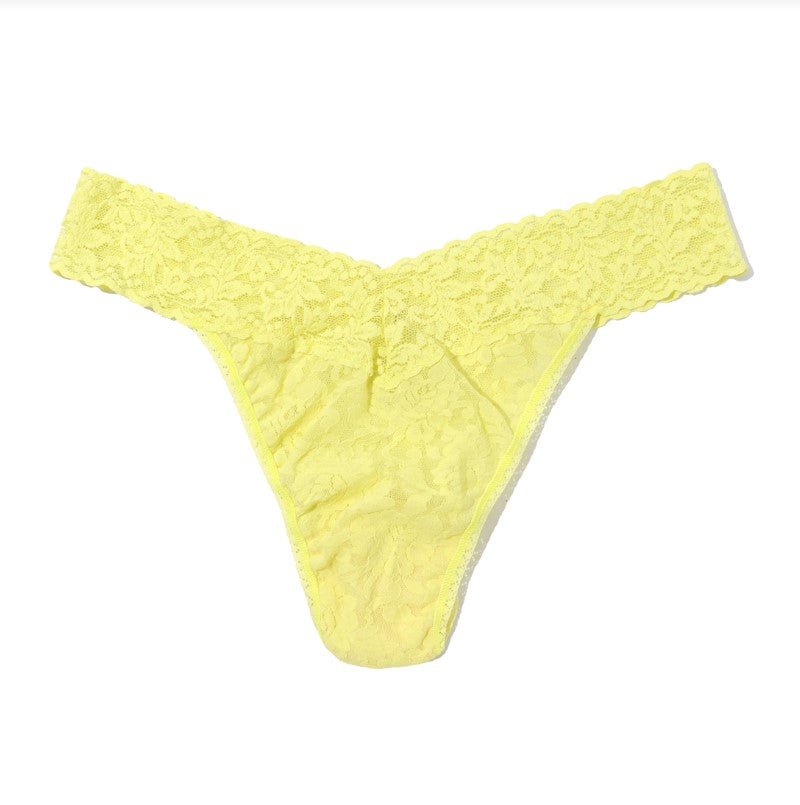 Signature Lace Original Rise Thong - Citrus Fizz Yellow - Jaffi's
