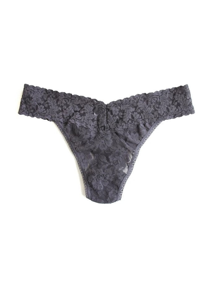 Signature Lace Original Rise Thong - Granite - Jaffi's