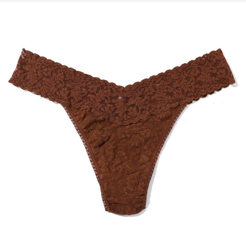 Signature Lace Original Rise Thong - Macchiato - Jaffi's