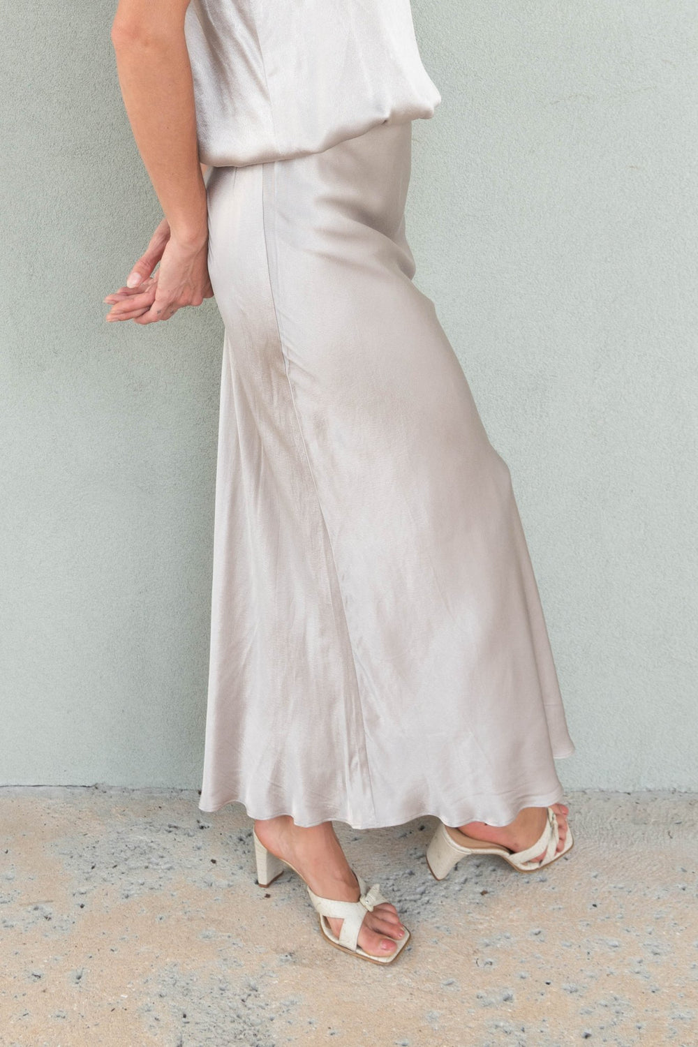 Silky Bryce Skirt - Stone - Jaffi's