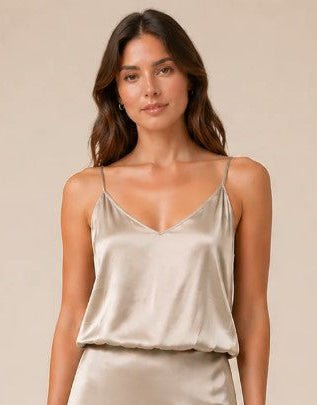 Silky Bryce Top - Stone - Jaffi's