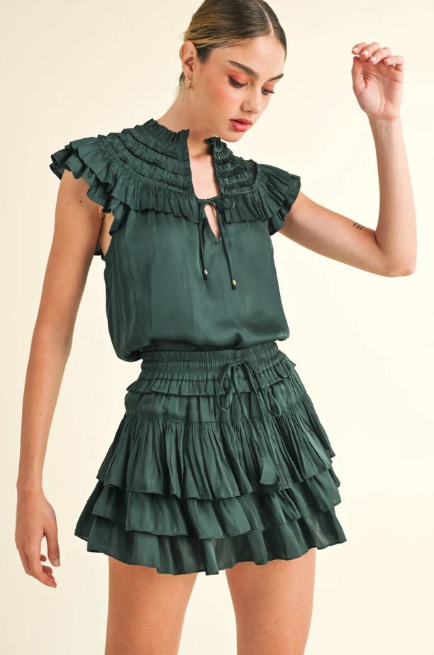 Silky Mandy Skort - Teal Blue - Jaffi's