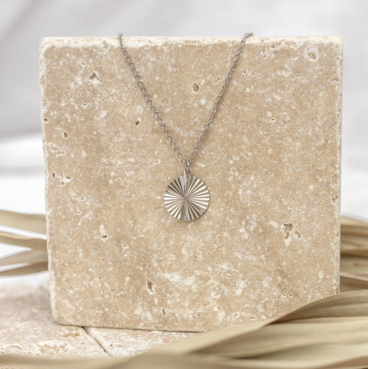 Silver Chasing Sunset Necklace - Jaffi's