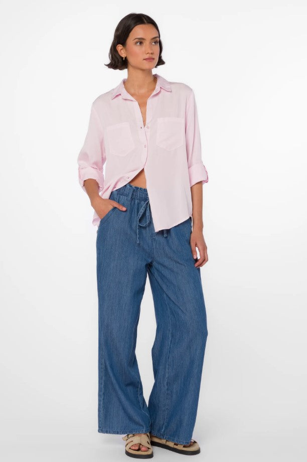 Sirena Button Down - Frosty Pink