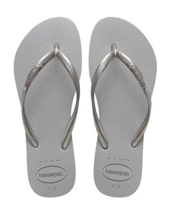 Slim Gloss Flip Flop - Grey/Ice Grey - Jaffi's