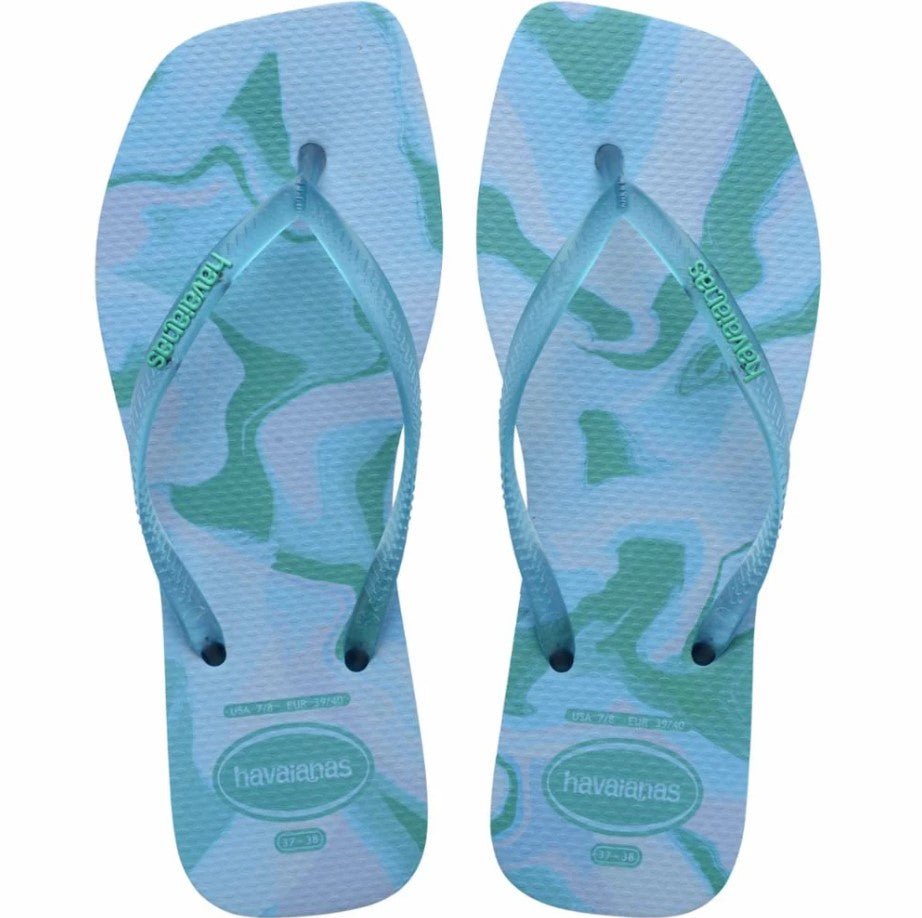Slim Square Jelly Flip Flop - Lavender Blue - Jaffi's
