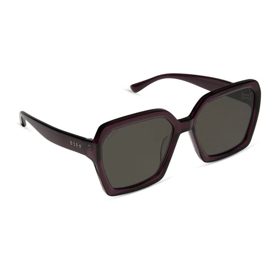 Sloane Sunglasses - Aubergine + Grey