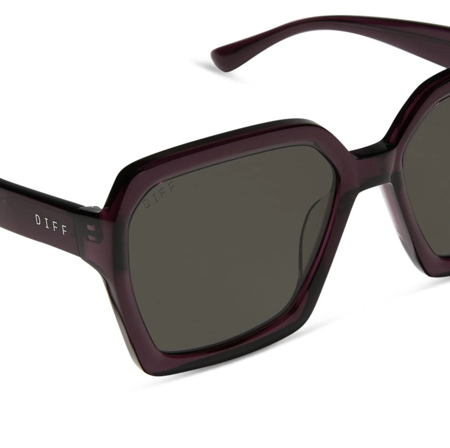 Sloane Sunglasses - Aubergine + Grey