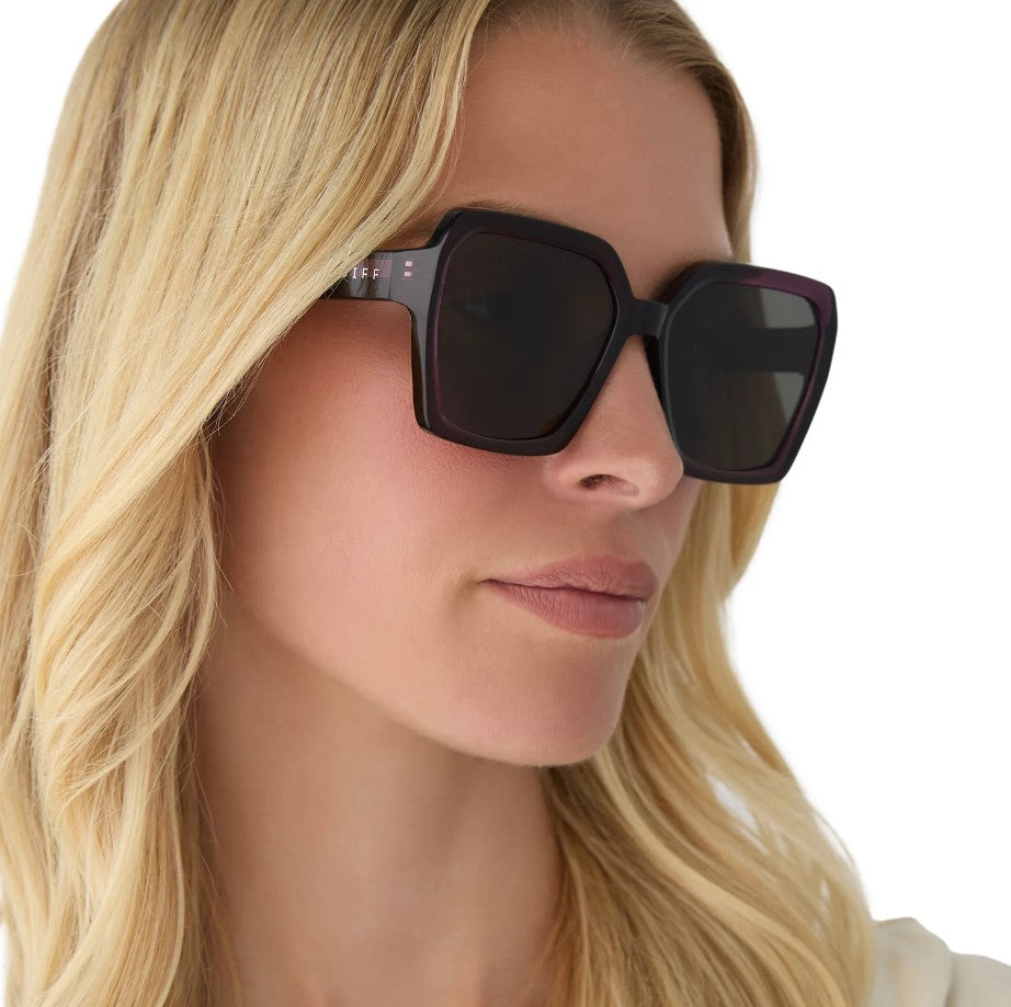 Sloane Sunglasses - Aubergine + Grey