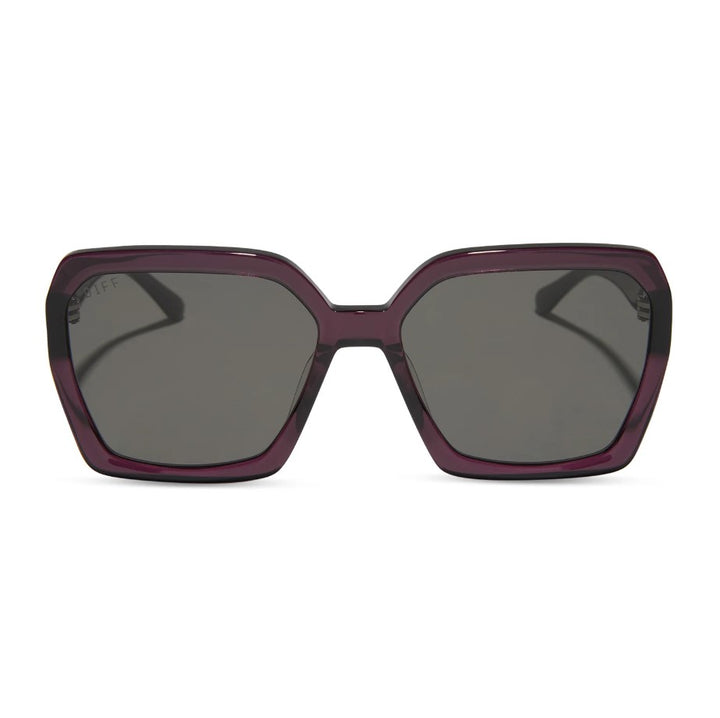 Sloane Sunglasses - Aubergine + Grey