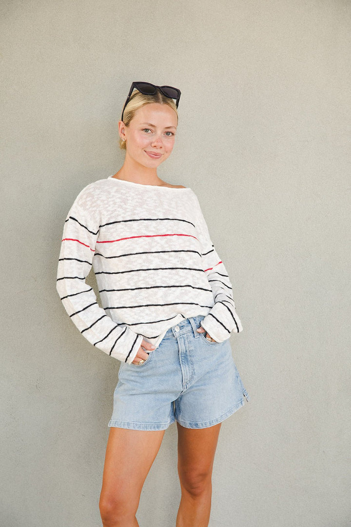 Smith Stripe Pullover - Chalk Combo - Jaffi's