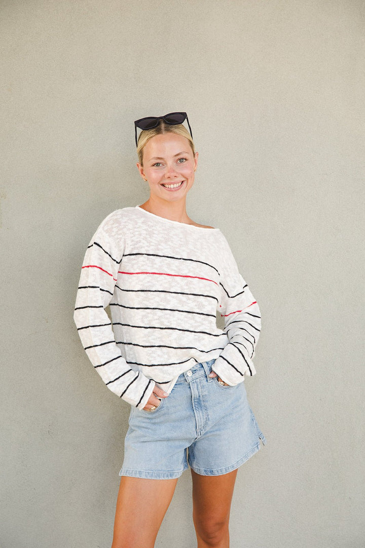 Smith Stripe Pullover - Chalk Combo - Jaffi's