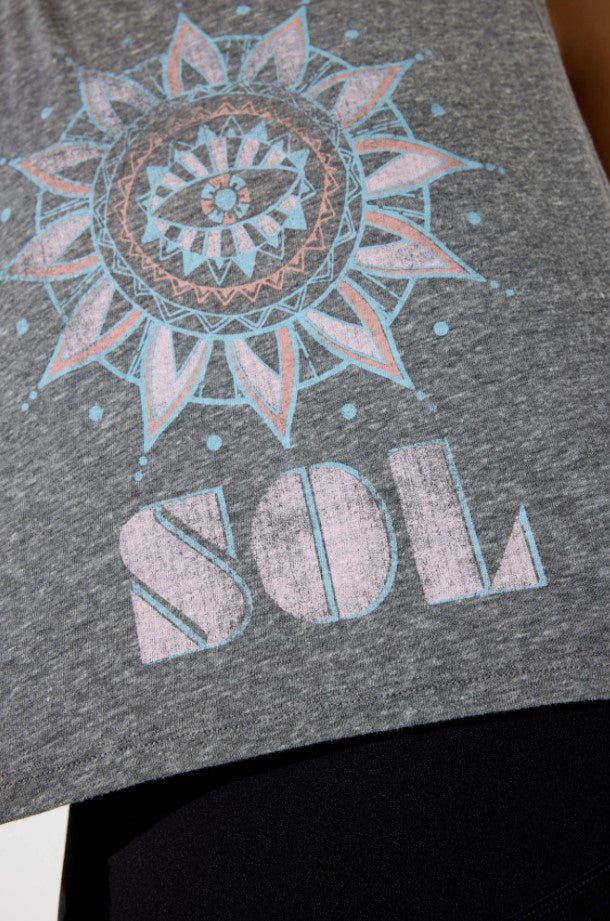 Sol Spirit Crop Tank - Heather Grey - Jaffi's