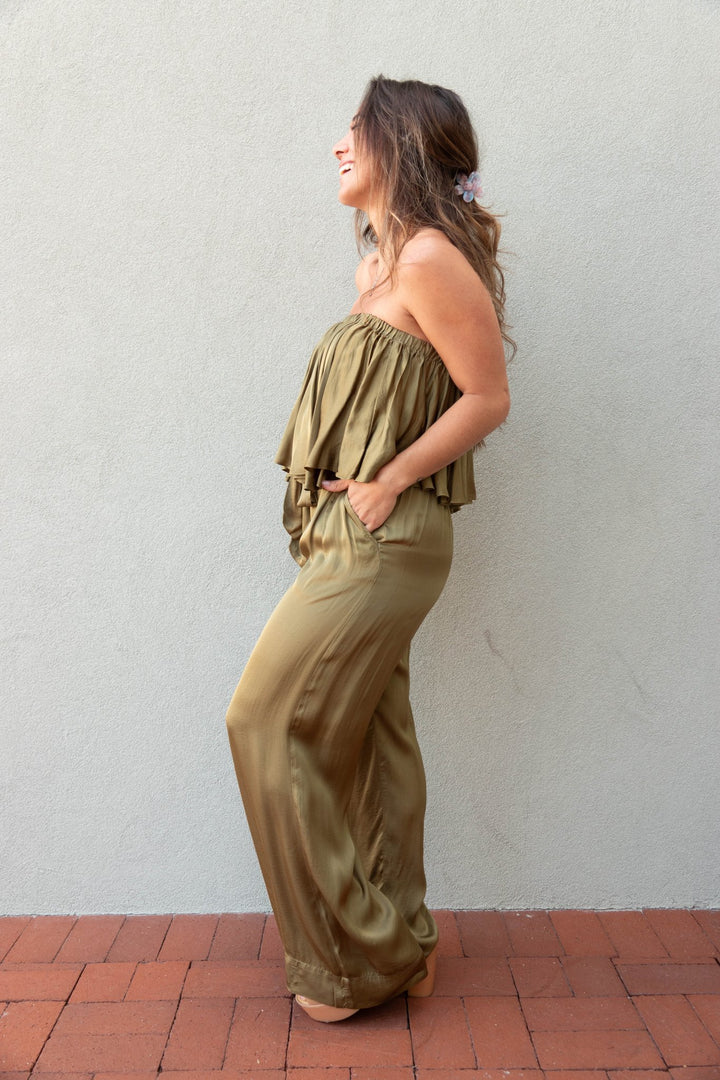 Solstice Jumpsuit - Dark Olive - Jaffi's