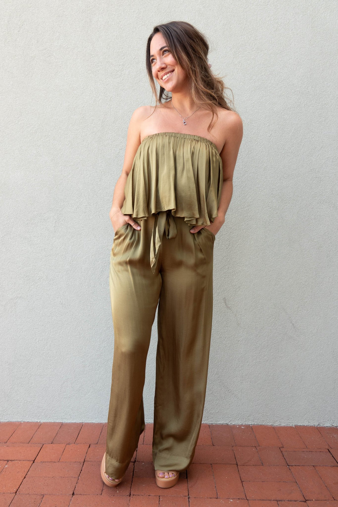 Solstice Jumpsuit - Dark Olive - Jaffi's
