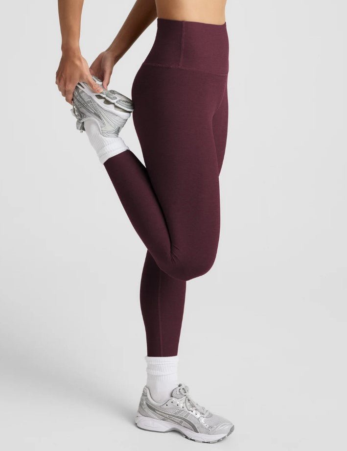 Spacedye High Waist Midi Legging - Cabernet Heather - Jaffi&