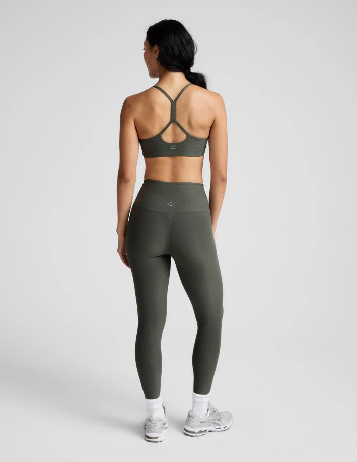 Spacedye High Waist Midi Legging - Dusty Forest Heather - Jaffi's