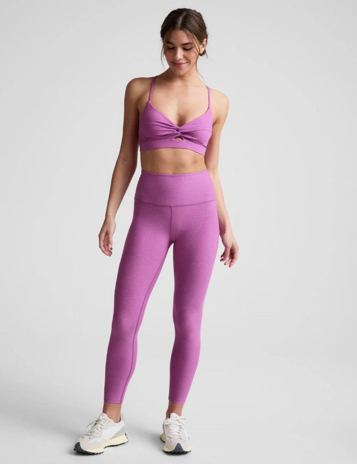 Spacedye High Waist Midi Legging - Fun Fuschia Heather - Jaffi's