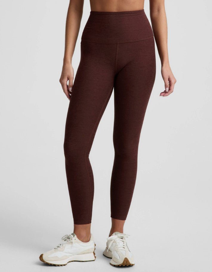Spacedye High Waist Midi Legging - Iced Mocha Heather - Jaffi's