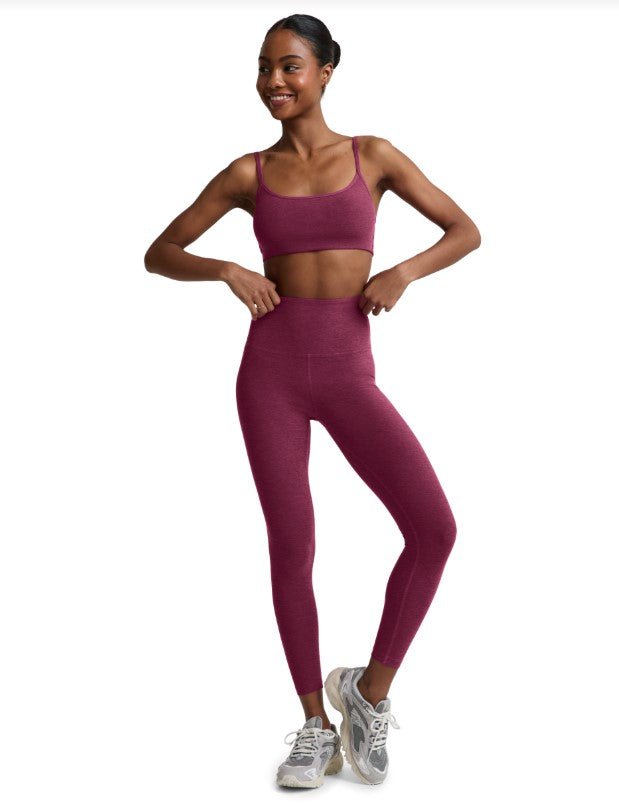 Spacedye High Waist Midi Legging - Pomegranate Heather - Jaffi&
