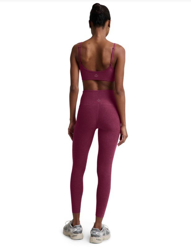 Spacedye High Waist Midi Legging - Pomegranate Heather - Jaffi&