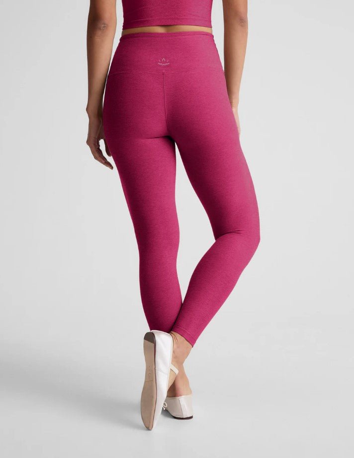 Spacedye High Waist Midi Legging - Sangria Heather - Jaffi's