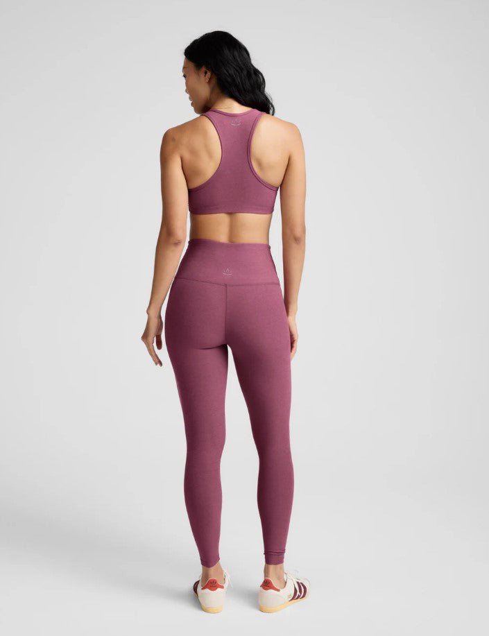 Spacedye High Waist Midi Legging - Smooth Mauve Heather - Jaffi's
