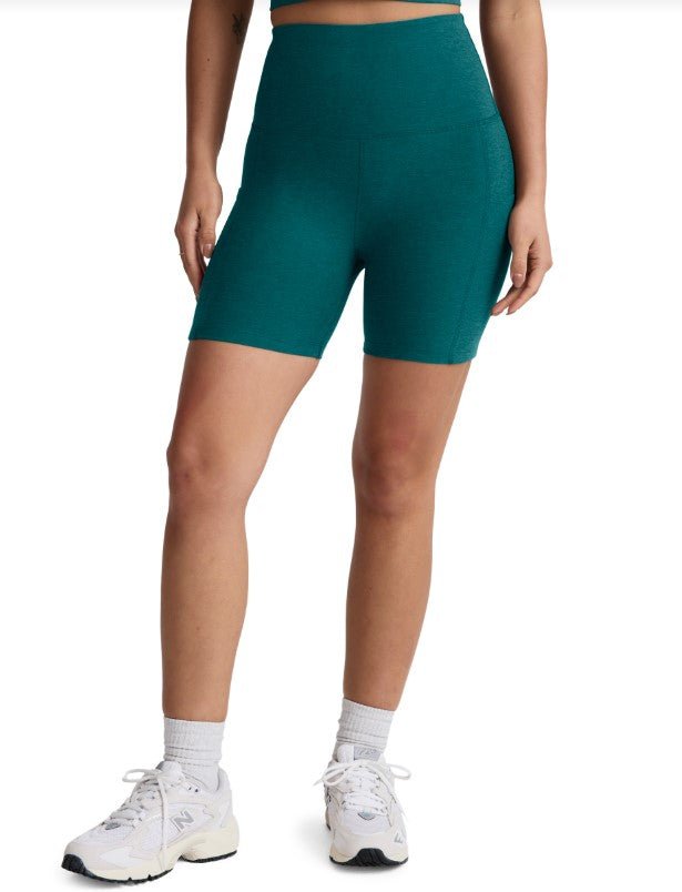 Spacedye Keep Pace Pocket Short - Teal Sea Heather - Jaffi's