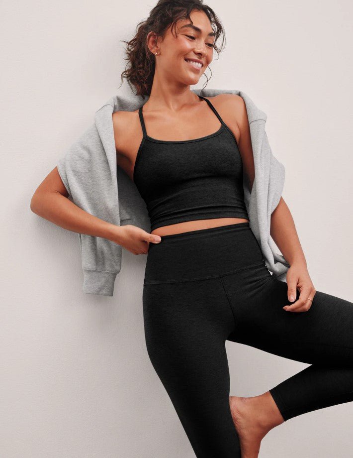 Spacedye Slim Racerback Cropped Tank - Darkest Night - Jaffi&