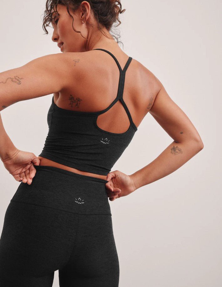 Spacedye Slim Racerback Cropped Tank - Darkest Night - Jaffi&
