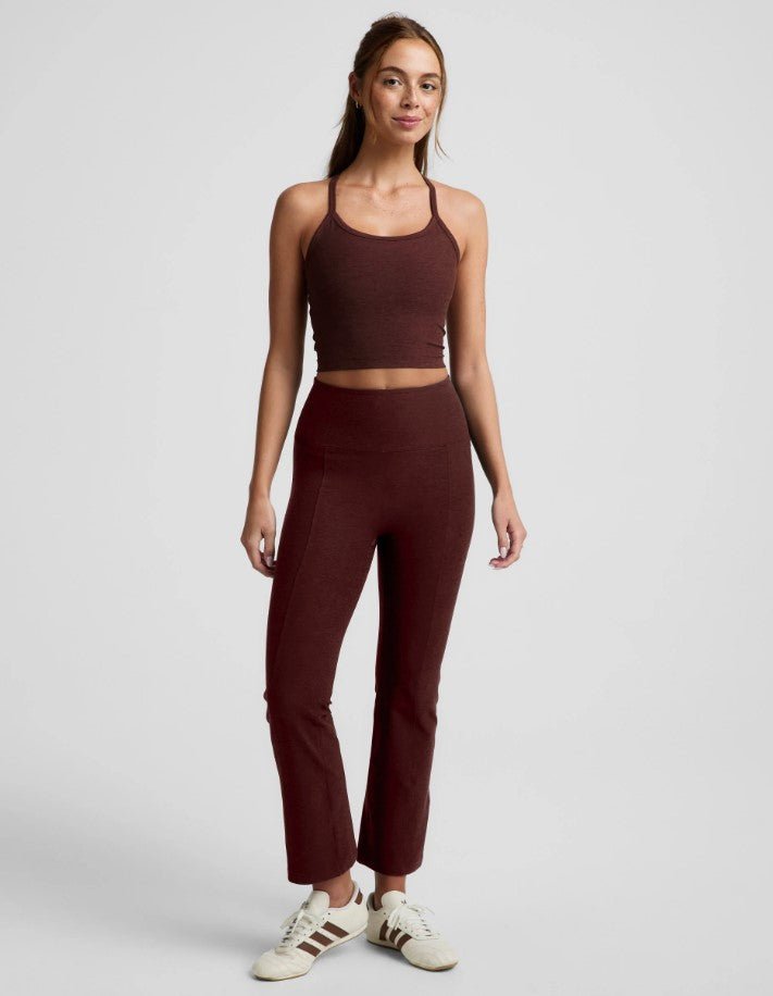 Spacedye Slim Racerback Cropped Tank - Iced Mocha Heather - Jaffi's
