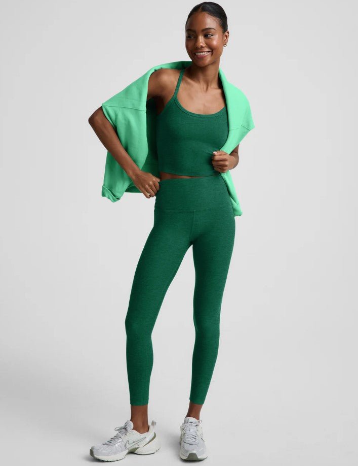 Spacedye Slim Racerback Cropped Tank - Legacy Pine Heather - Jaffi&