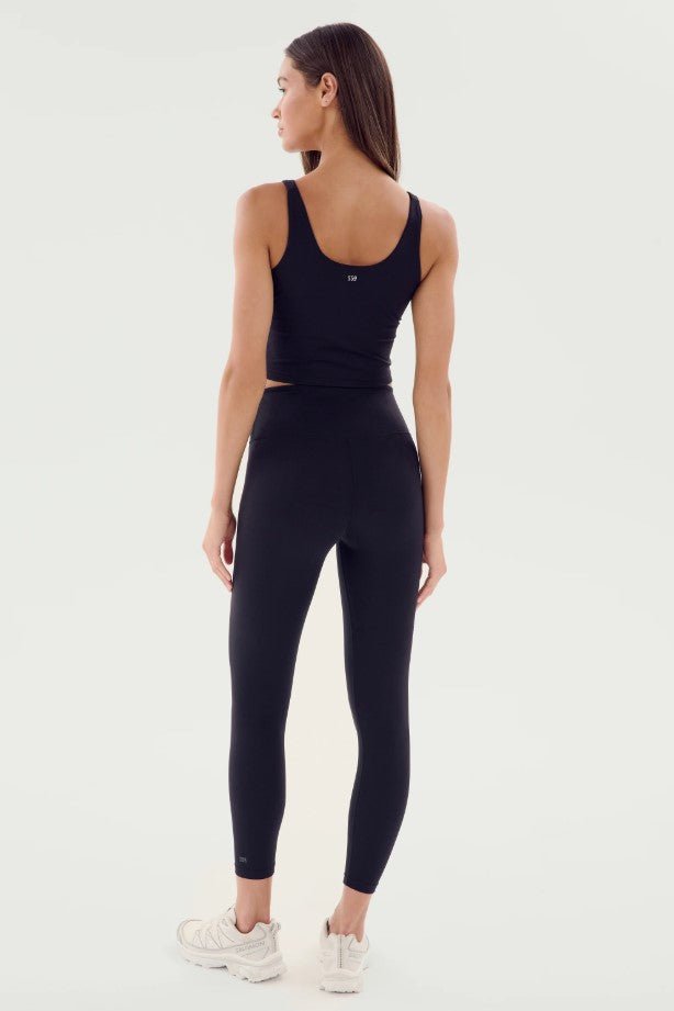 Sprint High Waist Rigor 7/8th Legging - Black - Jaffi's