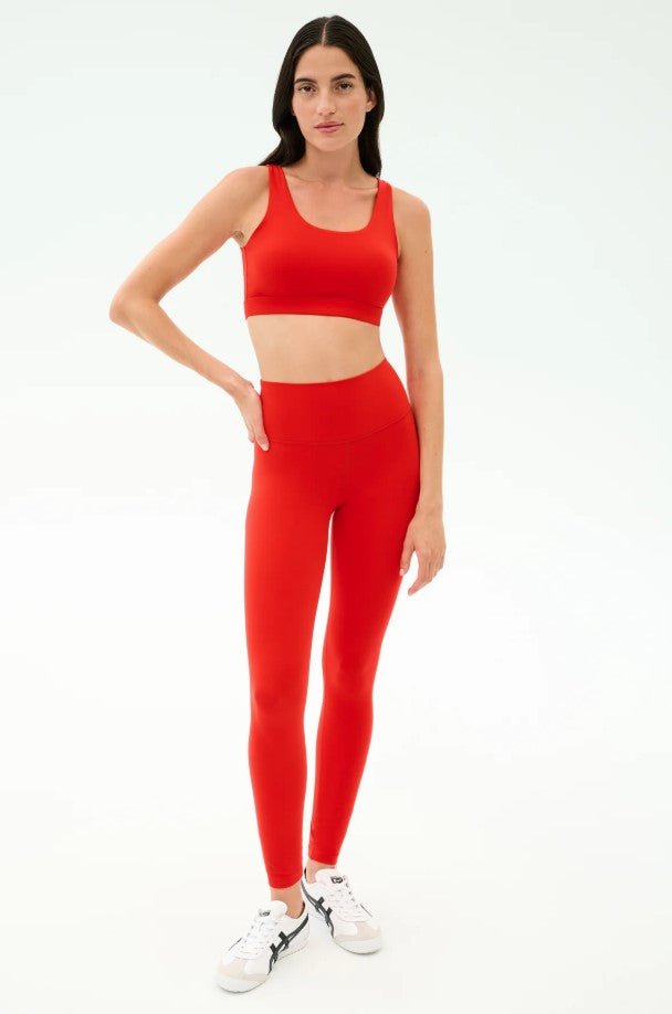Sprint High Waist Rigor 7/8th Legging - Lotus Red - Jaffi's