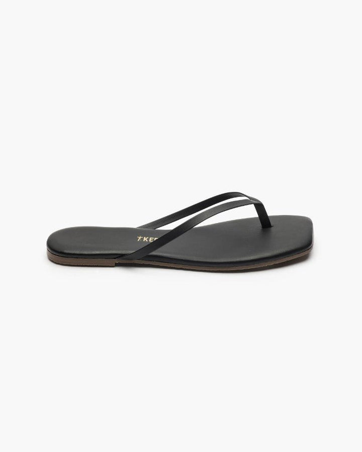Square Toe Lily Flip Flop - Black - Jaffi's