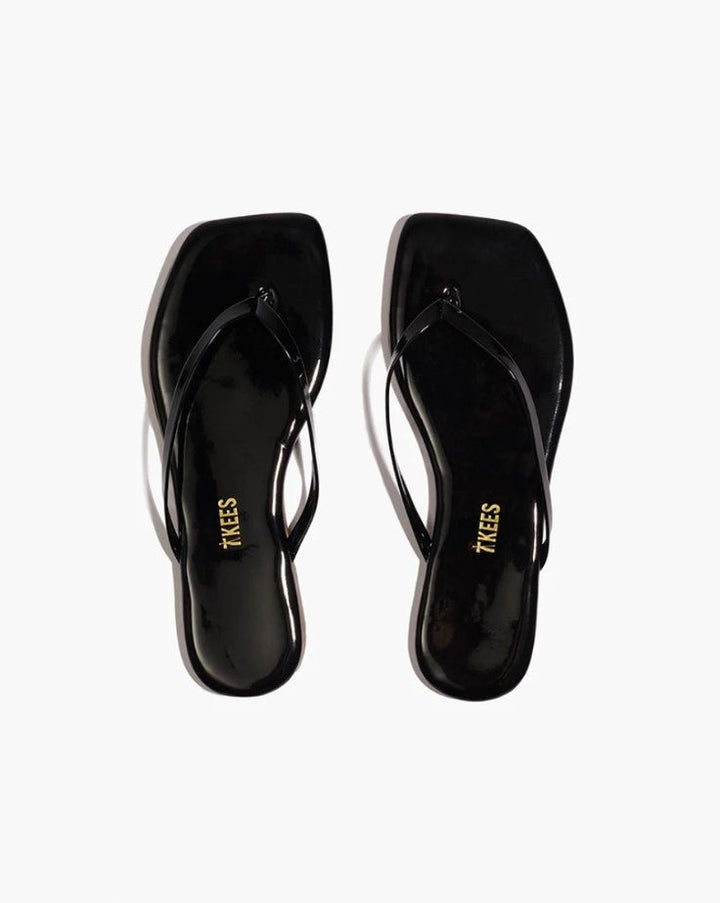 Square Toe Lily Flip Flop - Licorice - Jaffi's