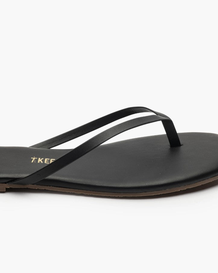 Square Toe Lily Flip Flop - Black