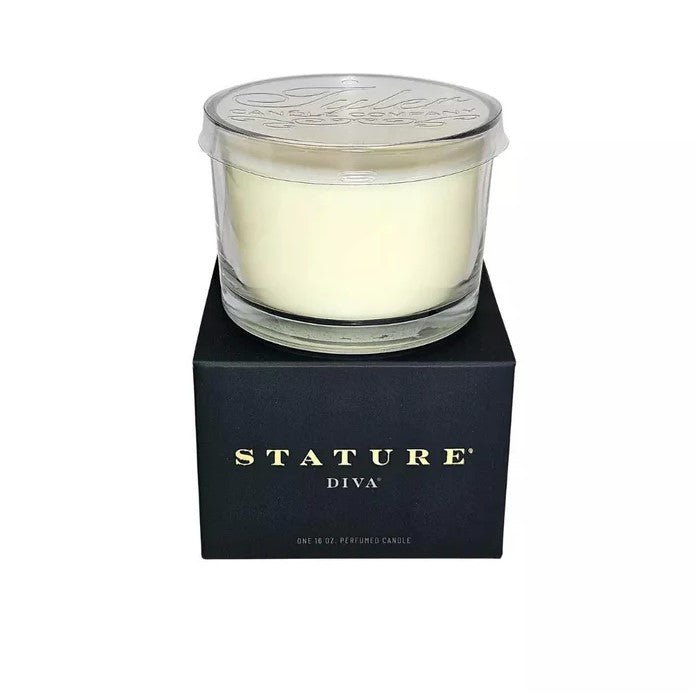 Stature Clear Glass Candle - Diva - Jaffi's