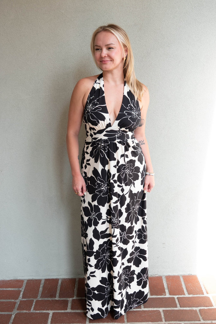 Stretch Halter Maxi Dress - Eloise - Jaffi&