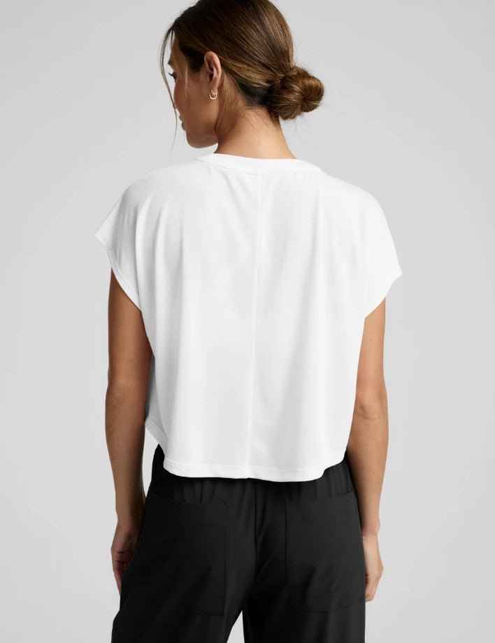 Studio Luxe Cropped Tee - White - Jaffi's