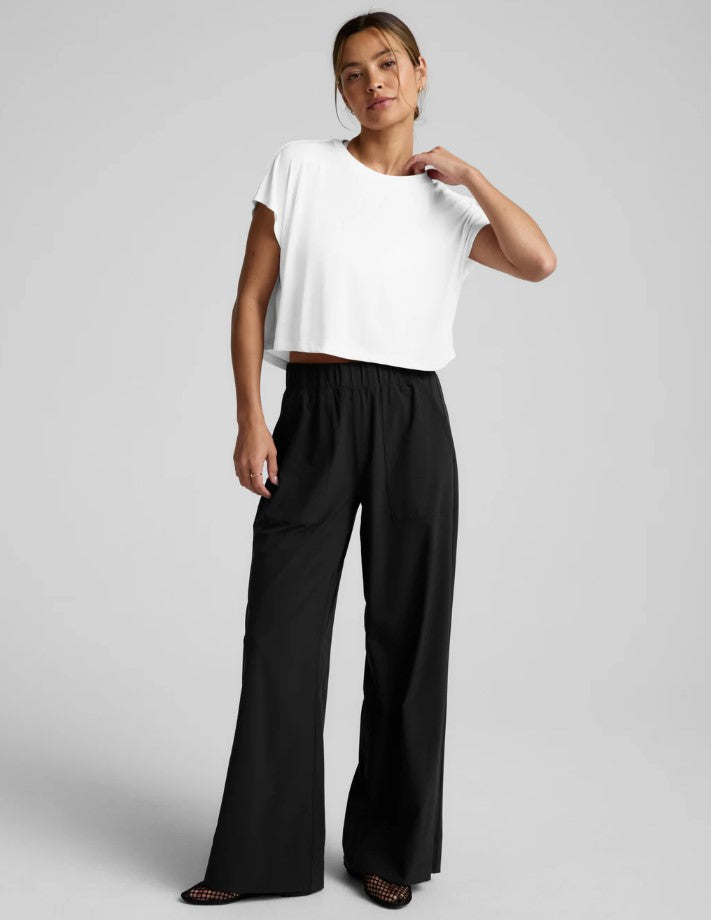 Studio Luxe Cropped Tee - White