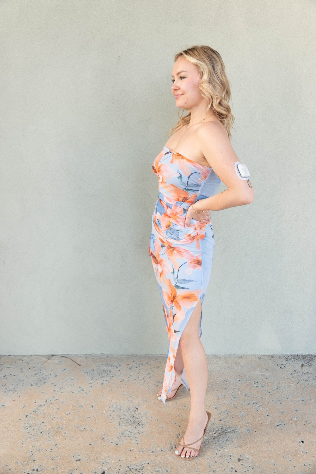 Sunspell Mesh Midi Dress - Watercolor Floral - Jaffi's