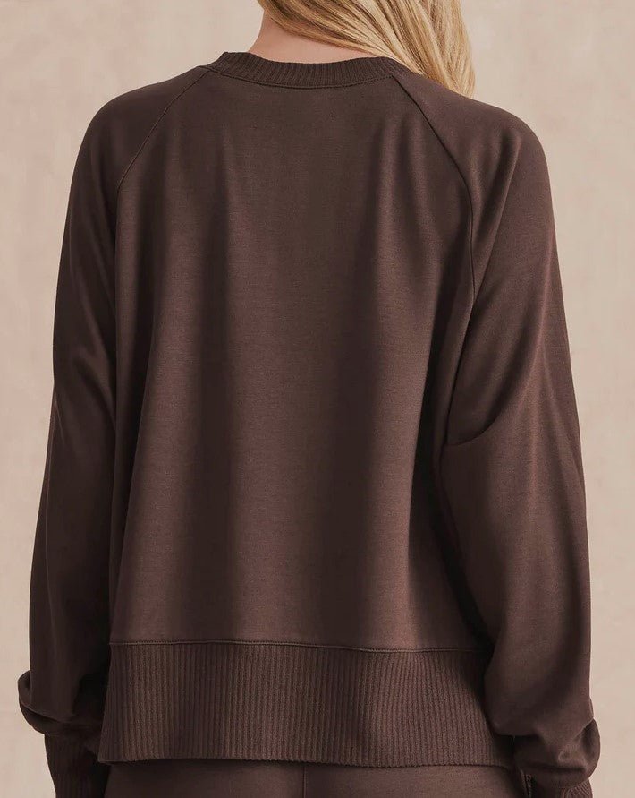 Supersoft Lace Trim Crew - Java - Jaffi&