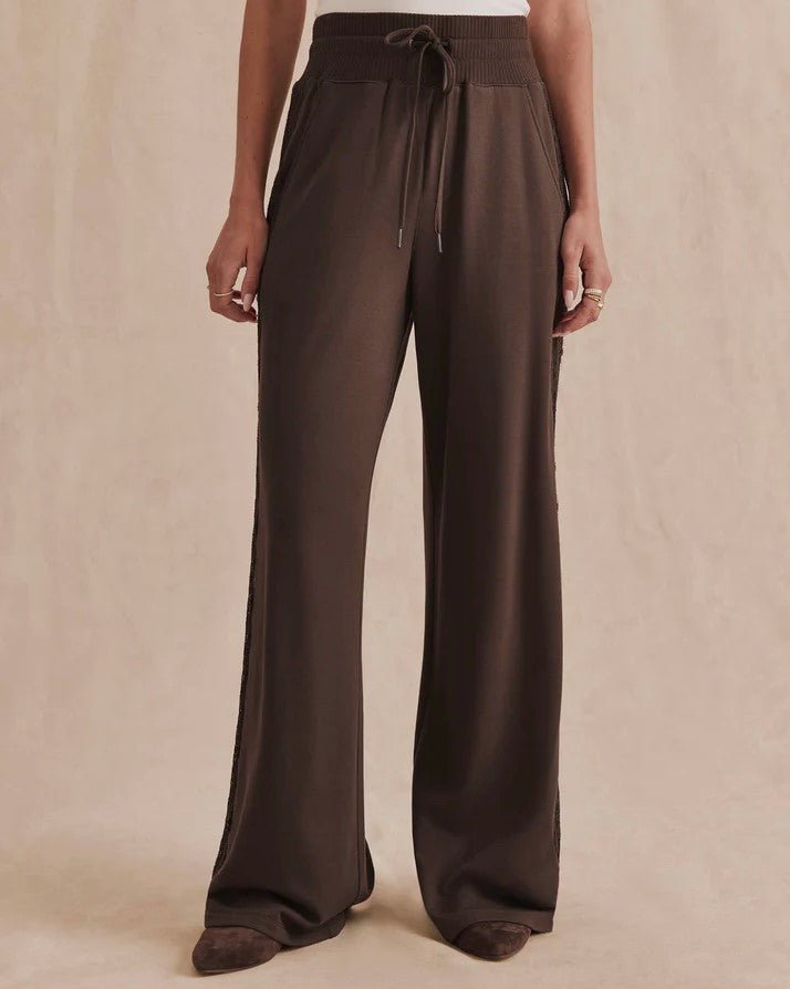 Supersoft Lace Trim Pant - Java - Jaffi's